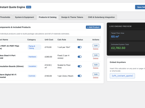 Admin Panel Tab 3: Product Library & Inventory Items