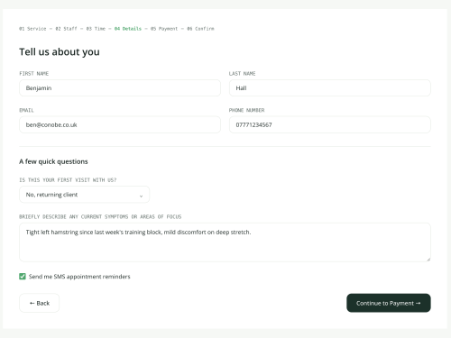 Client Details & Intake Questions
