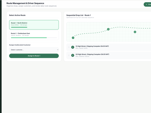 Delivery Routes & Sequence