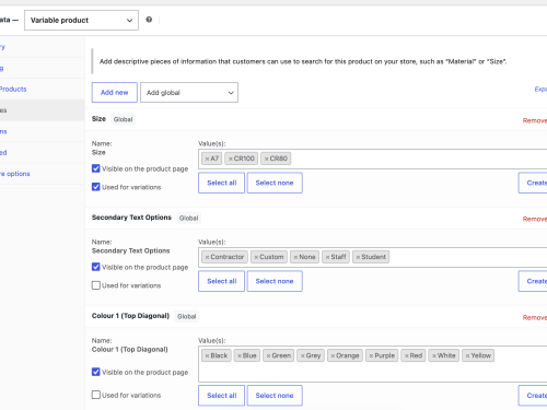 WooCommerce Attribute Taxonomy Mapping