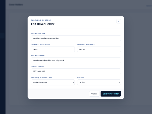 Edit Partner Modal