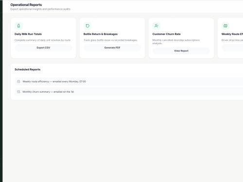 Reports & Operational Analytics