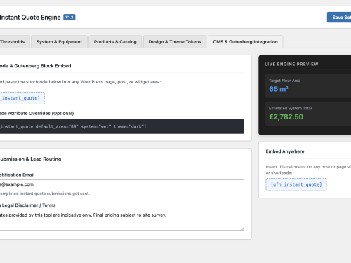 Admin Panel Tab 5: CMS & Gutenberg Integration