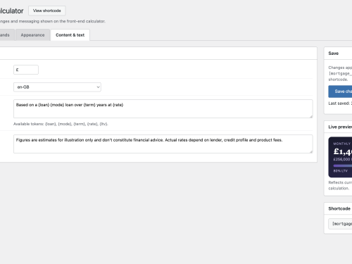 Context, Shortcode & Live Preview