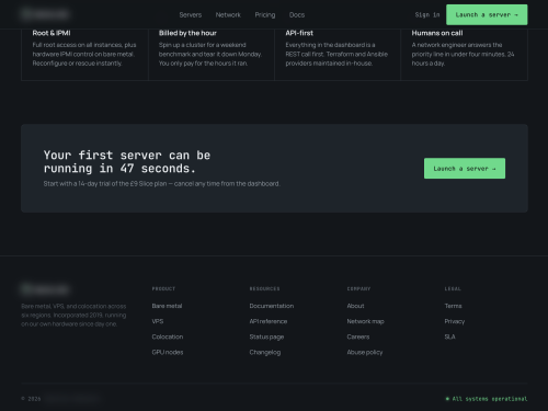 Platform Footer & Infrastructure Links