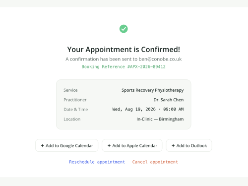 Booking Confirmation