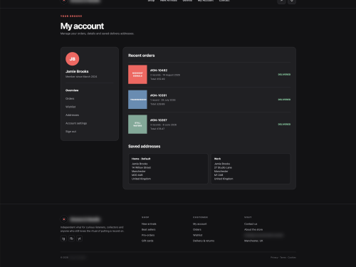 Customer Dashboard
