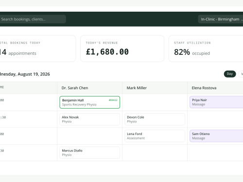 Admin Dashboard & Calendar Overview