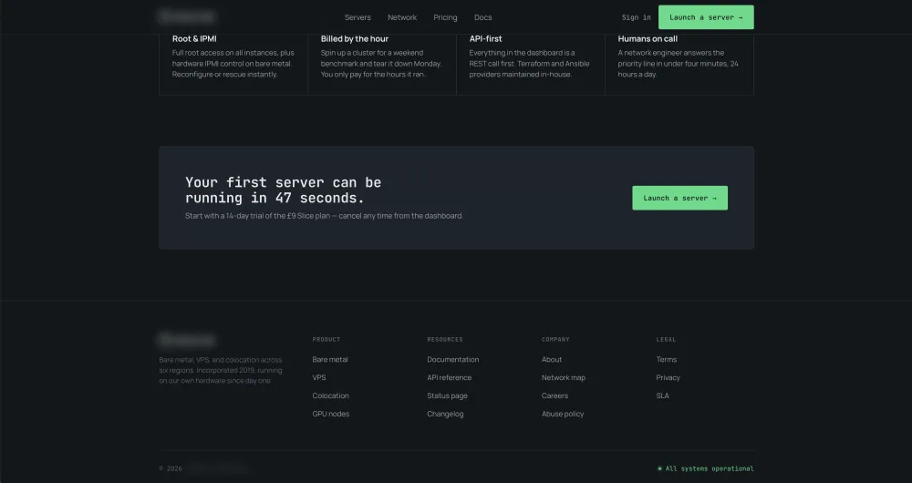 Platform Footer & Infrastructure Links
