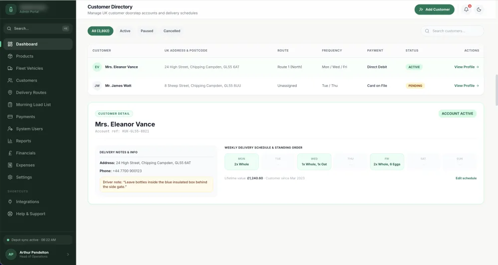 Customer Directory & Profiles