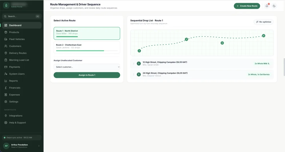 Delivery Routes & Sequence
