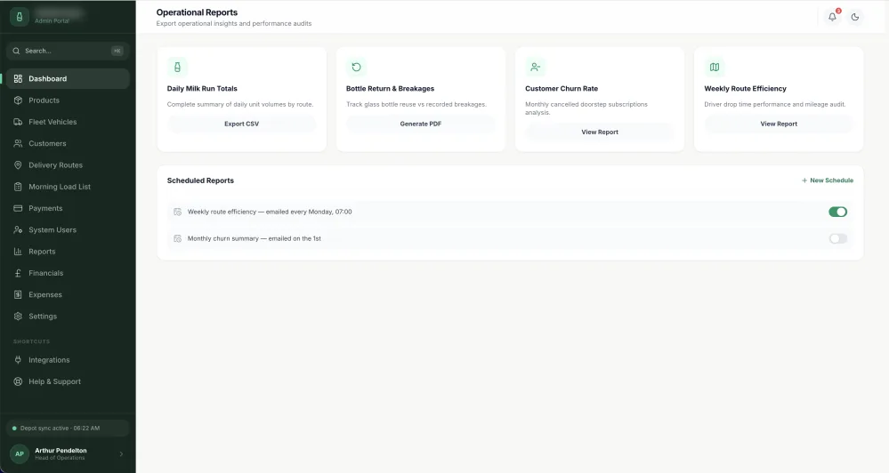 Reports & Operational Analytics