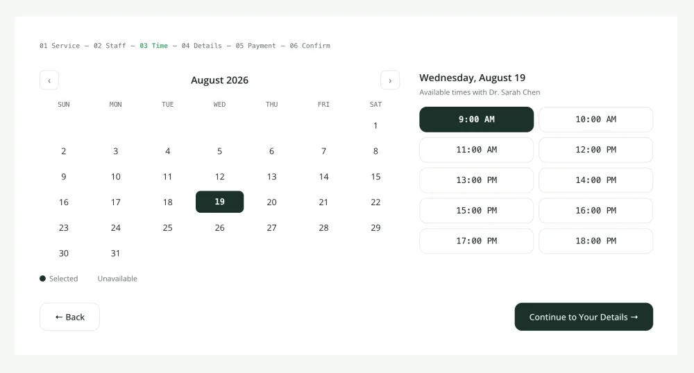 Interactive Date & Time Picker