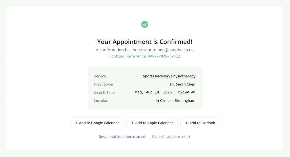 Booking Confirmation