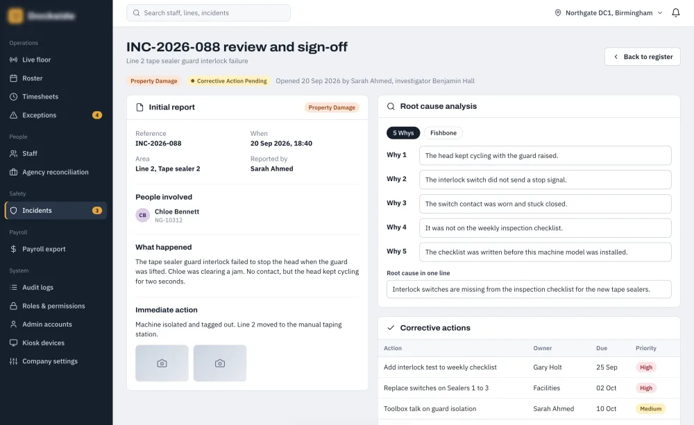 Incident Review & Sign-off