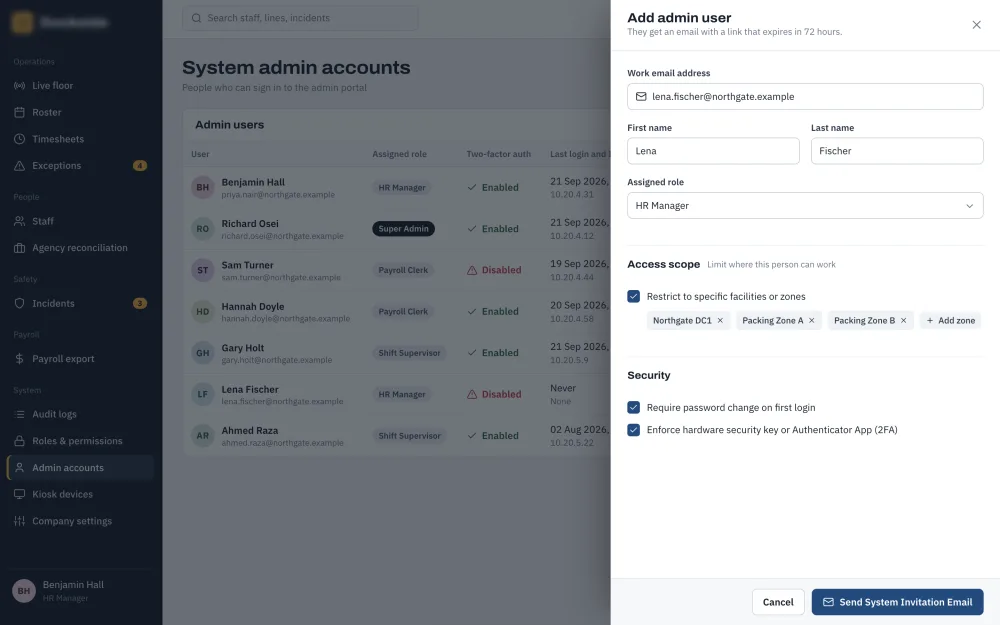 Create Admin User