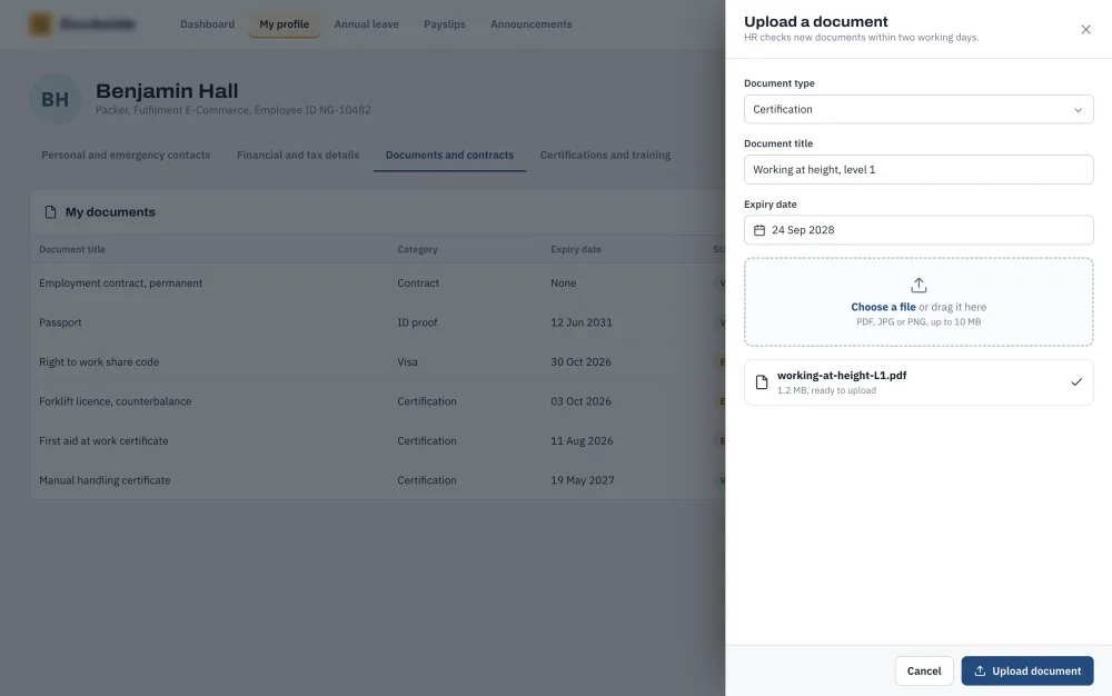 Upload Document