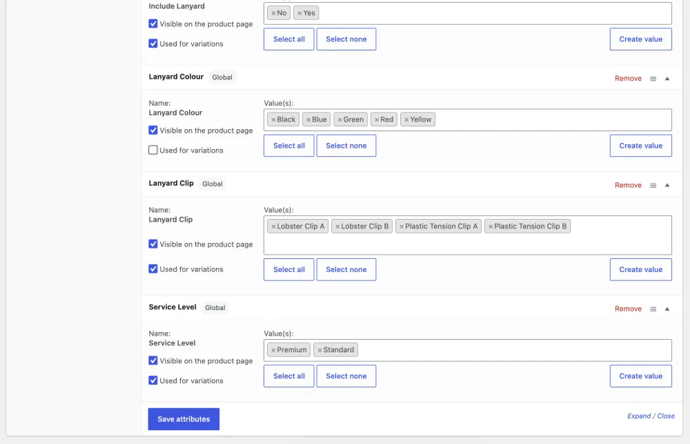 Admin Order Meta Box & Specification Summary