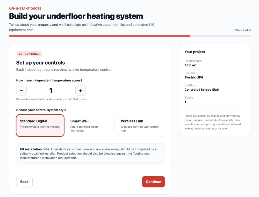 Step 3: Controls & Options