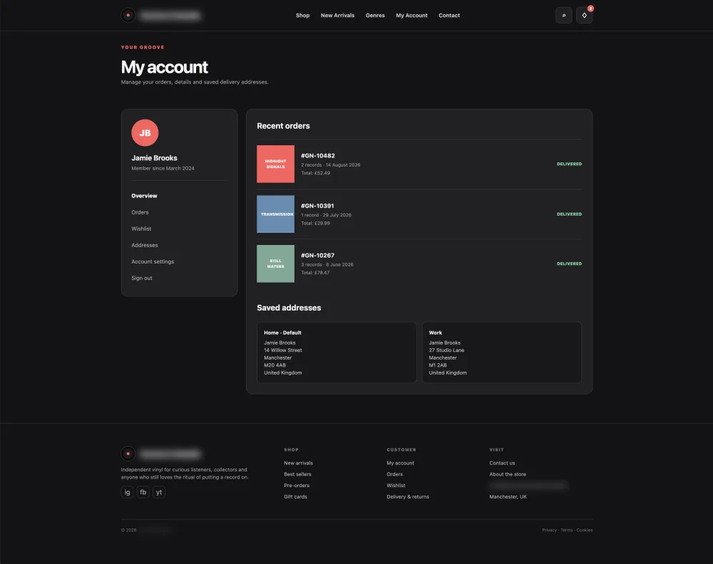 Customer Dashboard