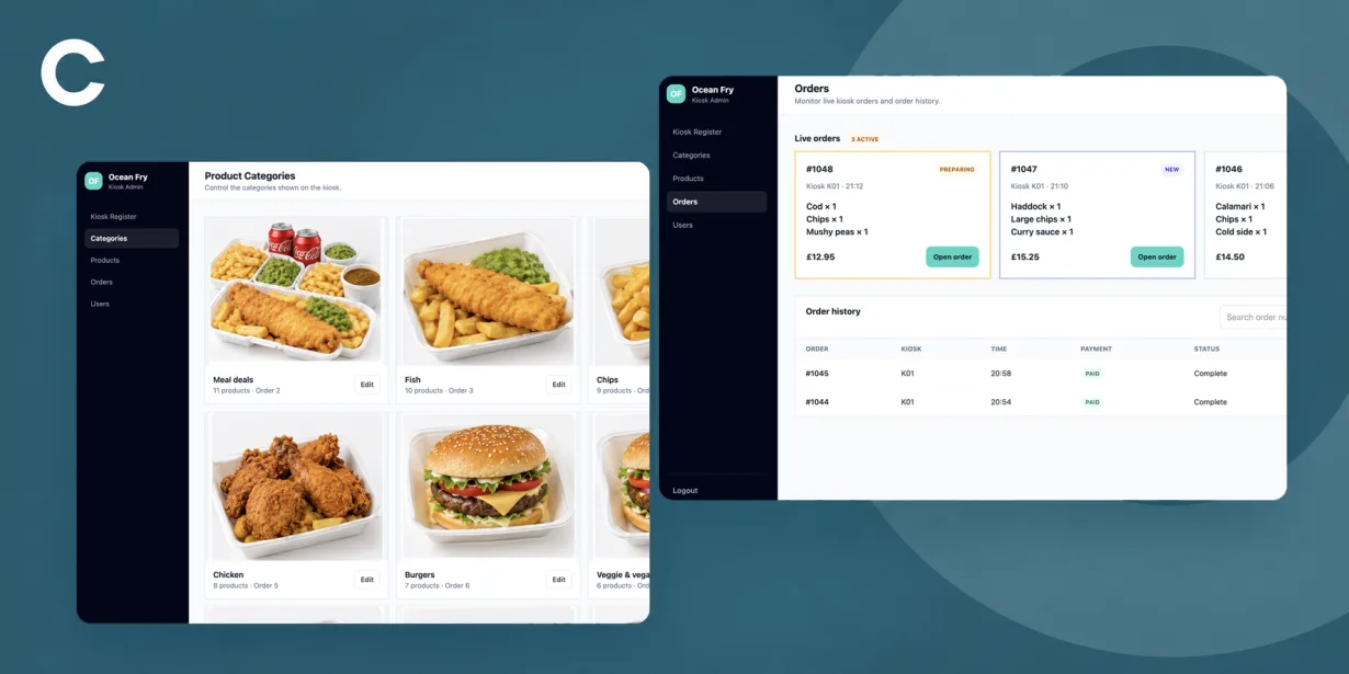 Hero image for the Food Ordering Kiosk Back Office