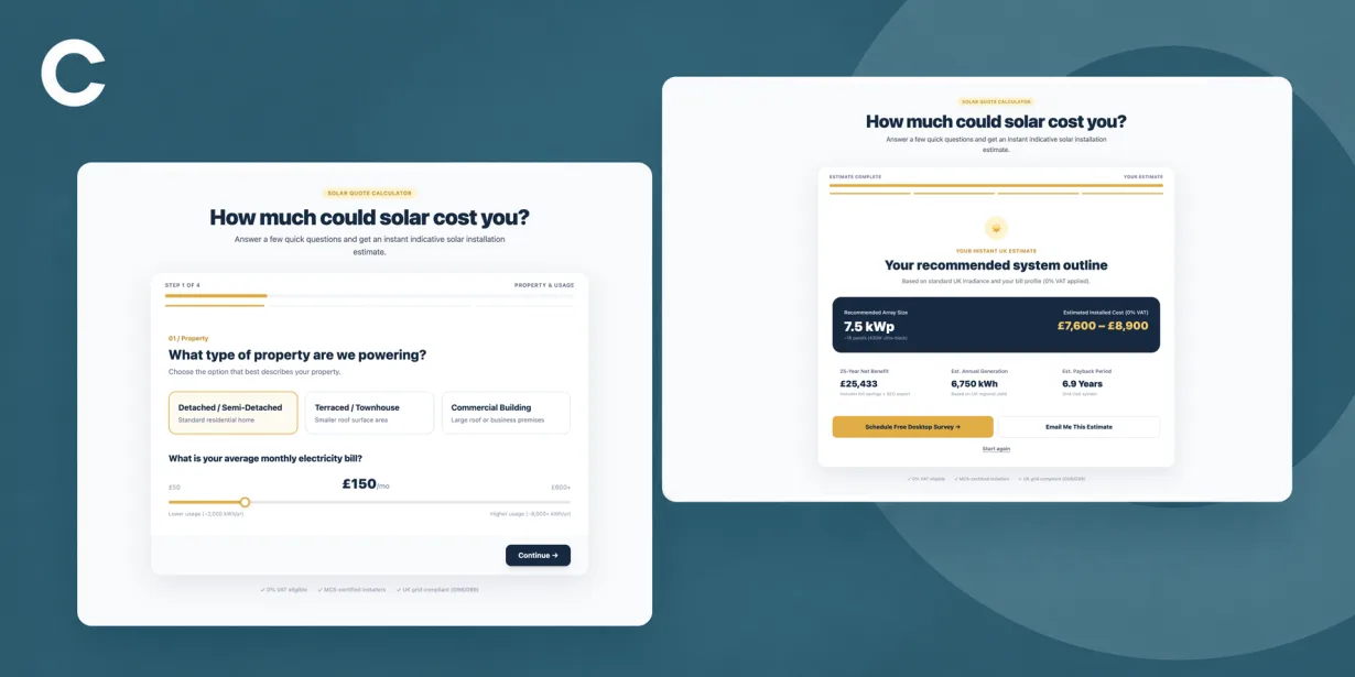 Hero image for the Solar Quote Calculator