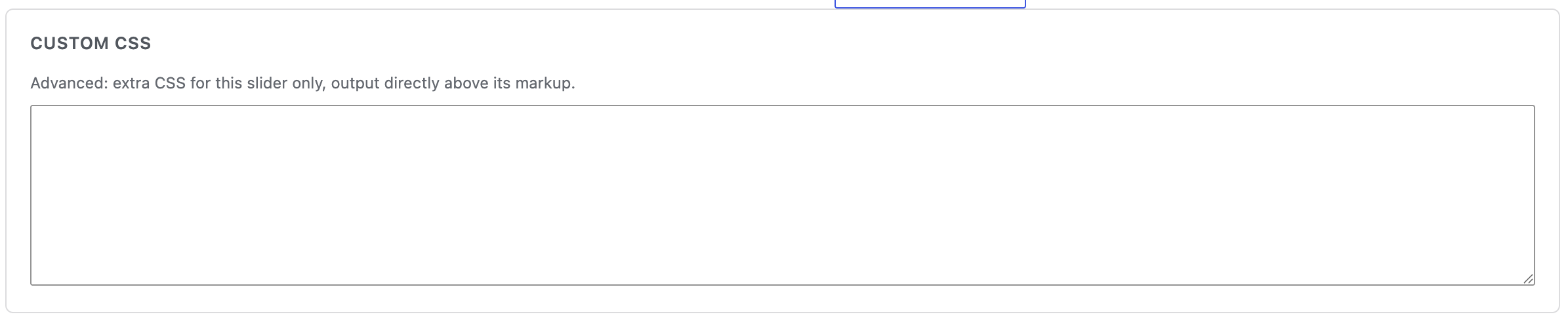 Custom CSS per slider