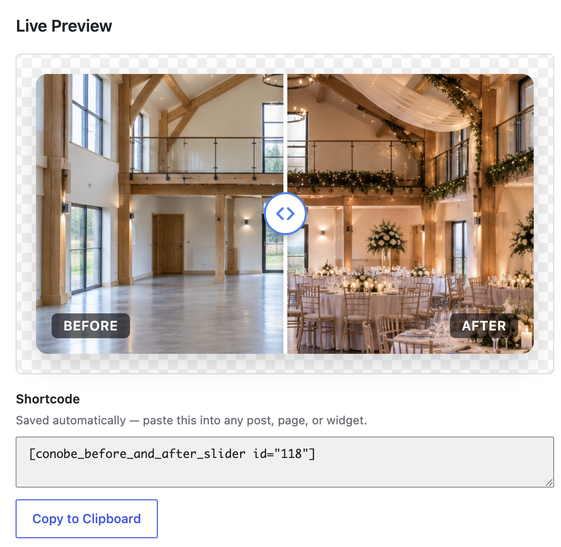 Live preview