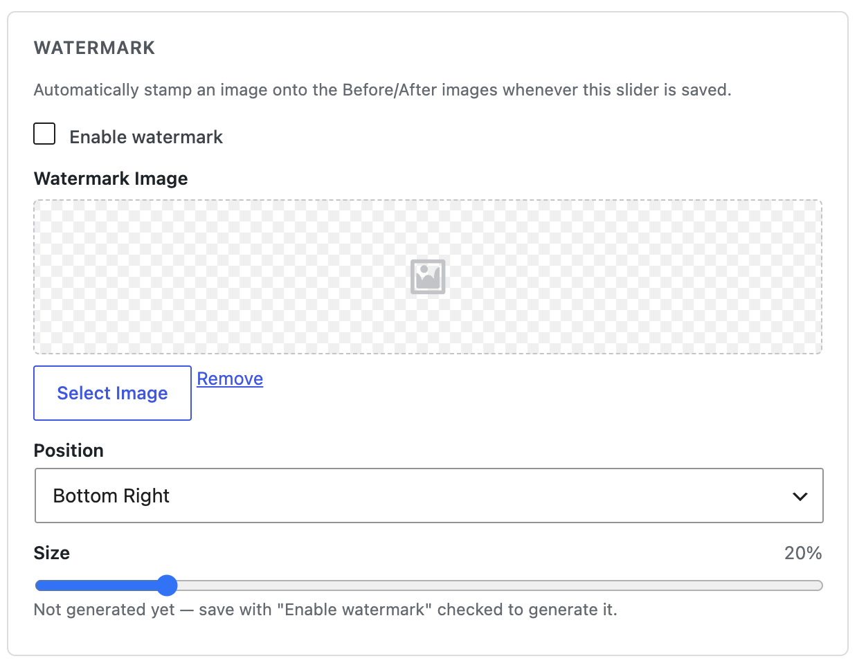 Custom watermarking