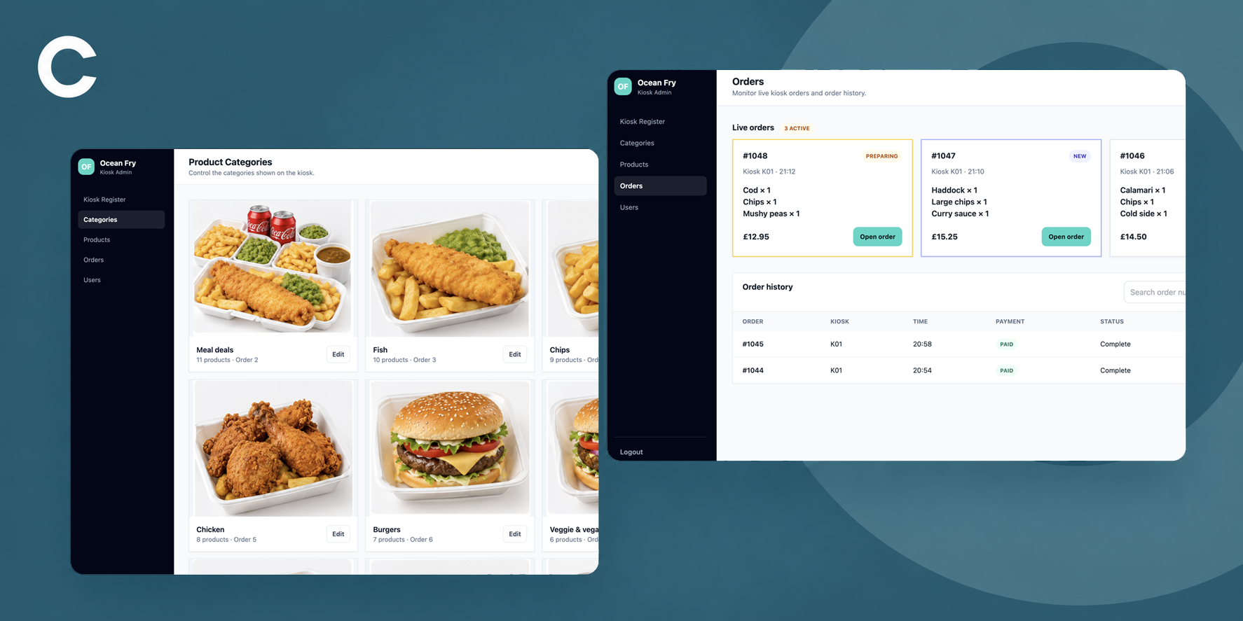 Hero image for the Food Ordering Kiosk Back Office