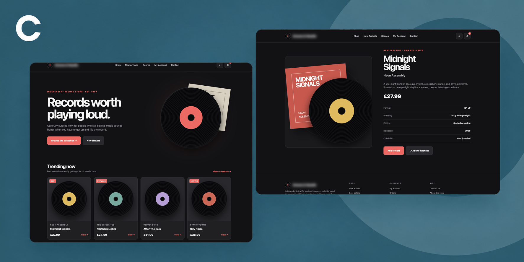 Hero image for the Vinyl Record Store & Catalog Engine