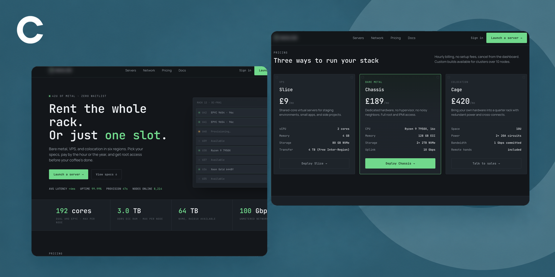 Hero image for the Web Server Hosting E-Commerce